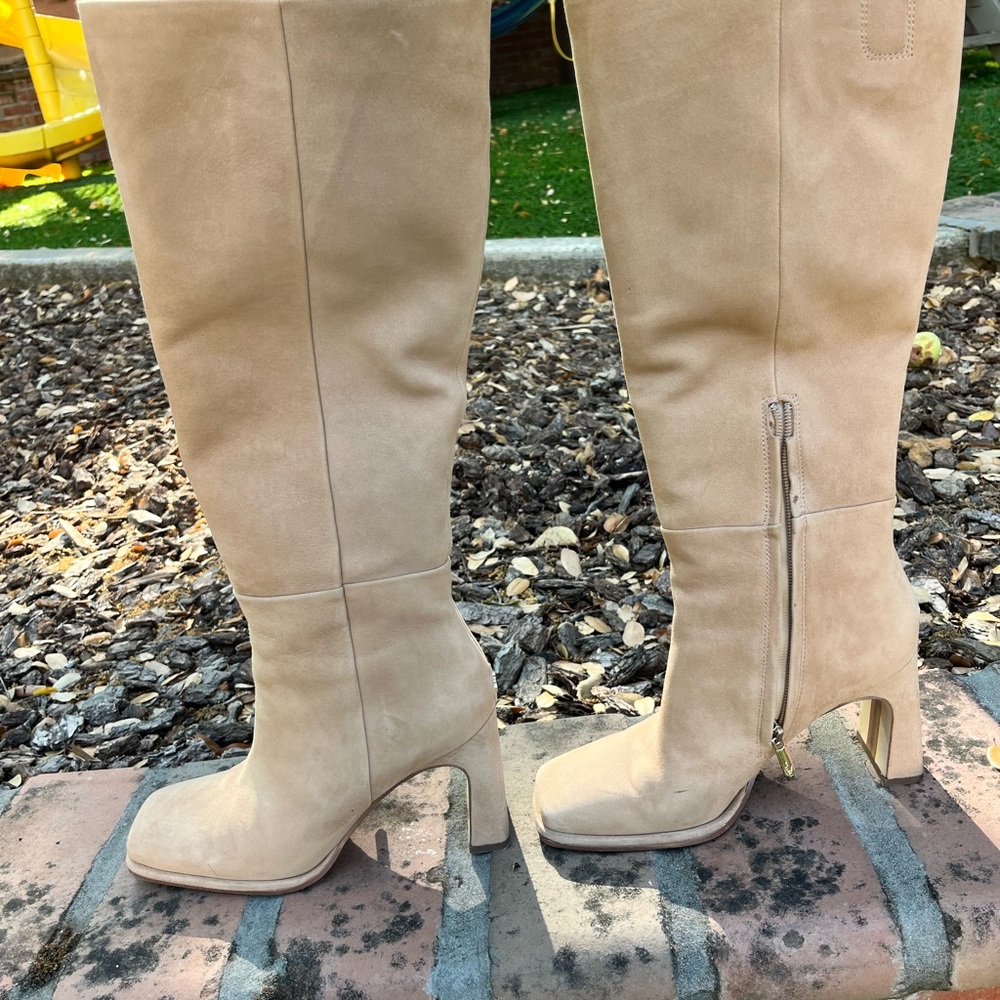 Sam Edelman Beige Over the Knee Boots